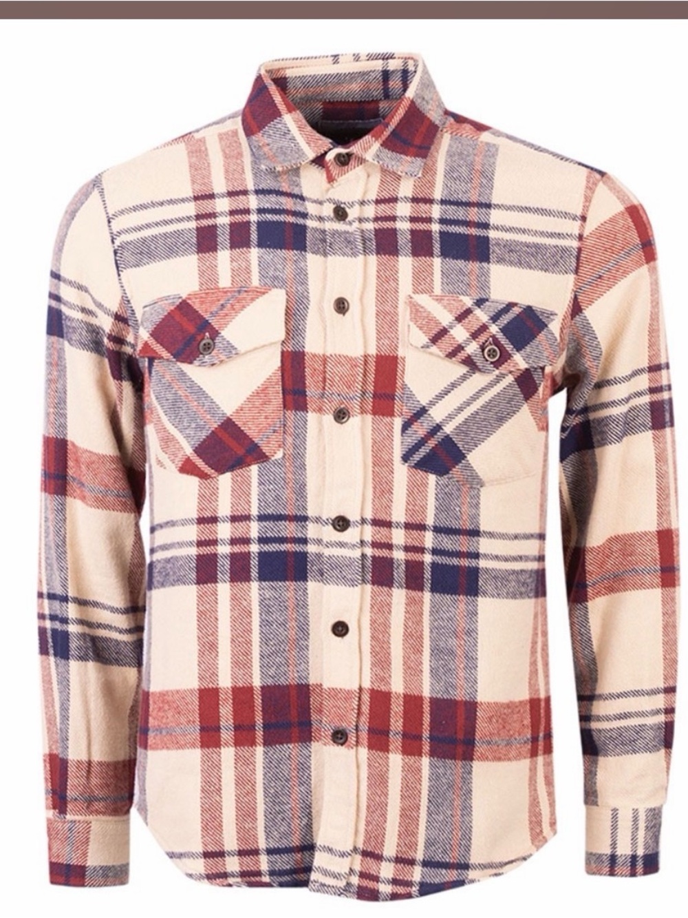 Portuguese Flannel Coachella Check Overshirt in Red Check